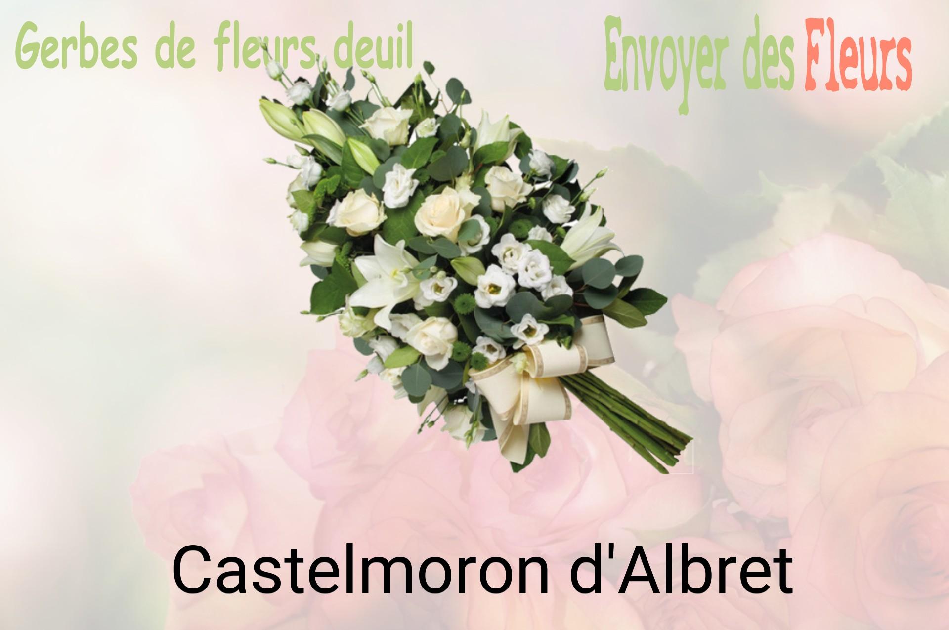 Gerbe de fleurs de deuil livrée à Castelmoron-d'Albret